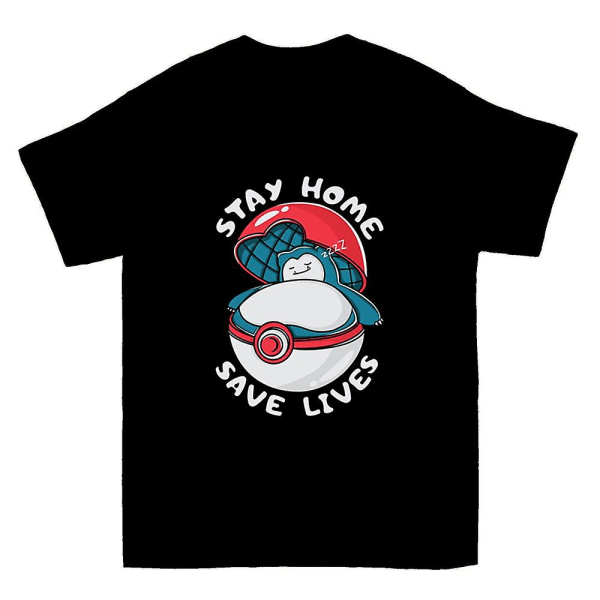 Stay Home Snorlax T-shirt XXXL