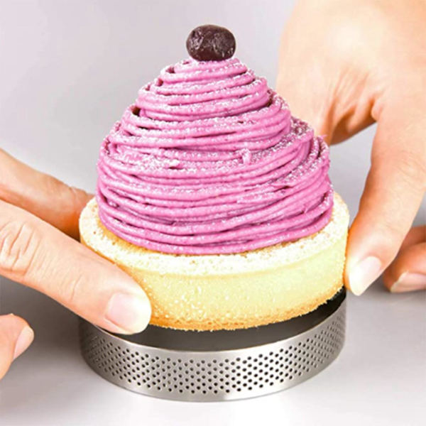 16 st Rostfritt Stål Äggringar, Kakmousse Ring Runda Dubbla Rulla Äggringar Metallform, 8 st 1