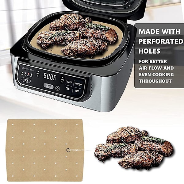 150 st Ninja Food Grill 5 i 1 Ag301 Luftfritöspapper Luft Hål Luftfritös Bakplåtspapper