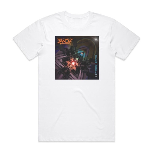 Zanov Open Worlds Album Cover T-Shirt Vit S