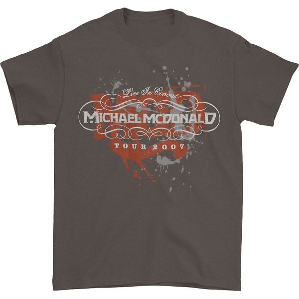 Michael Mcdonald Grey Splatter 07 Tour T-shirt L
