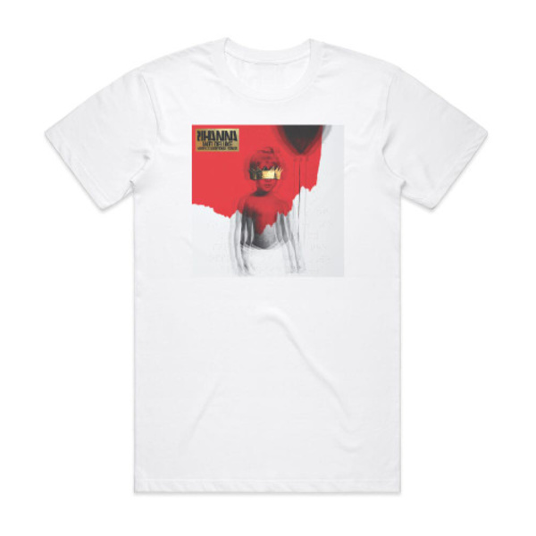 Rihanna Anti Album Cover T-shirt Vit M