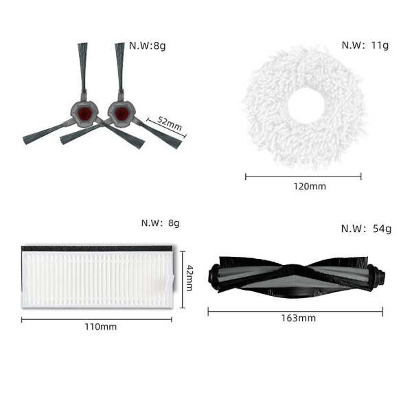 Passer for Dibao N9+ K10 robotstøvsuger