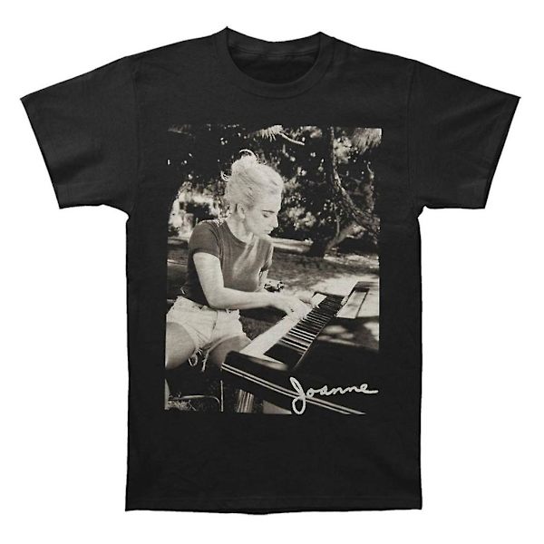 Lady Gaga Joanne Piano Foto Svart T-shirt S