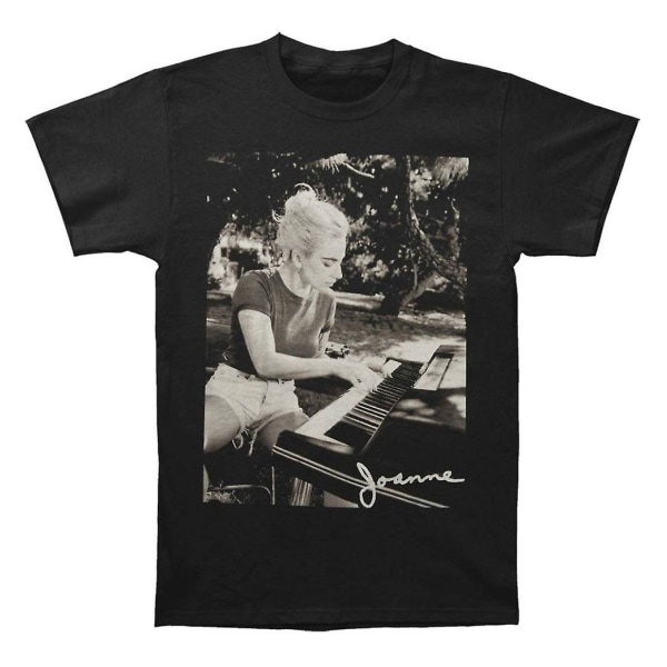 Lady Gaga Joanne Piano Photo Svart T-shirt XXL