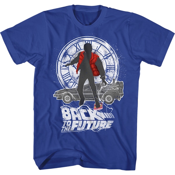 Marty McFly Delorean Clock Tower Tilbage til Fremtiden T-shirt M
