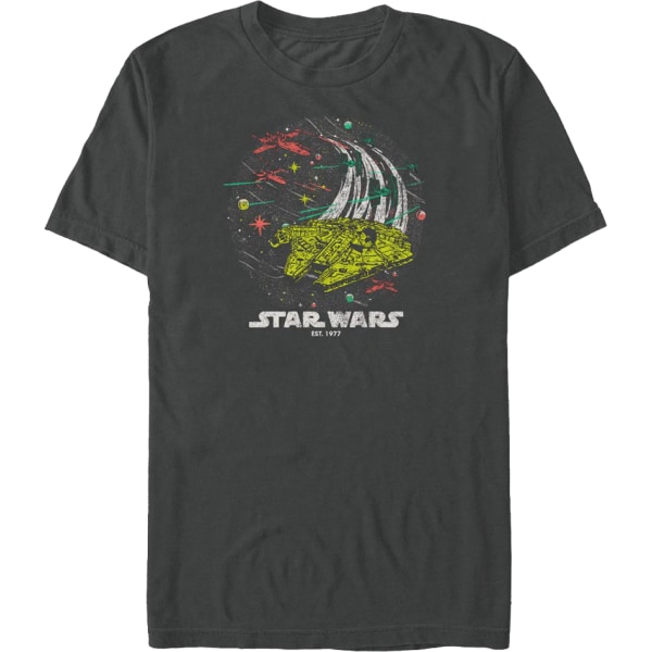 Millennium Falcon Farverige Flugt Star Wars T-Shirt M