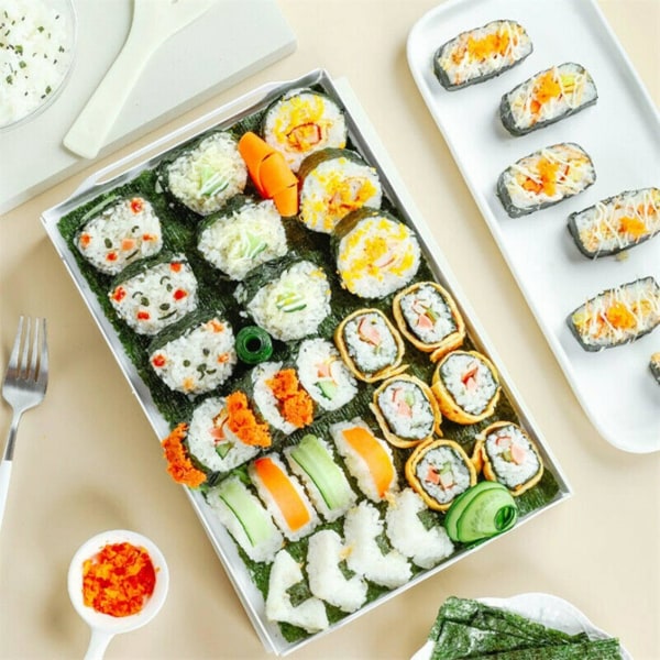 Sushiform för ris, japansk kakform, multifunktionell form, sushitillverkningssats, kvadratisk sushiform b