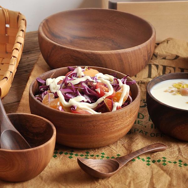 Träskopa för Frukt, Sallad och Nudel, Salladsträskopa 5,1X2,4 tum