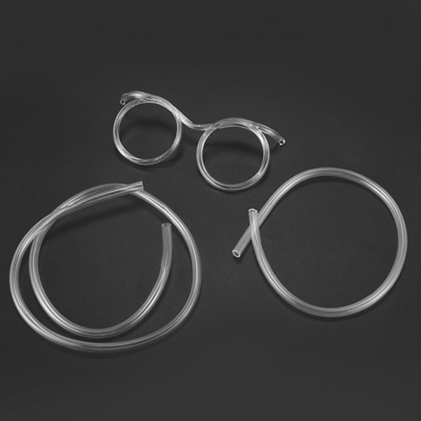 4 st. Glasformade Dricksugrör - Transparent