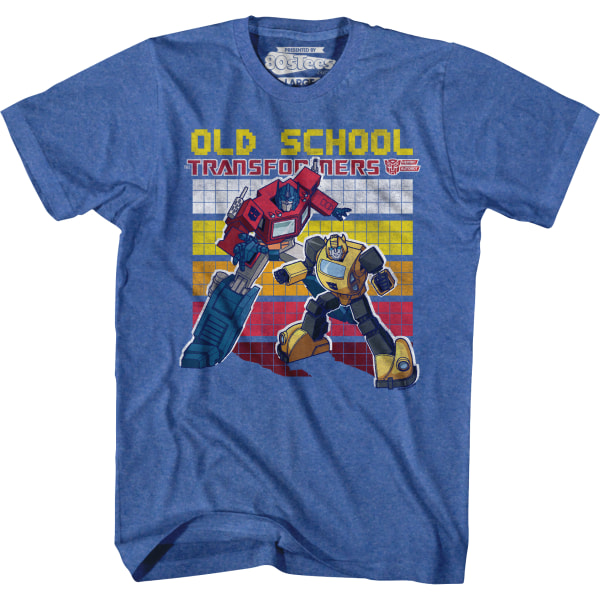 Old School Optimus Prime og Bumblebee Transformers T-shirt L