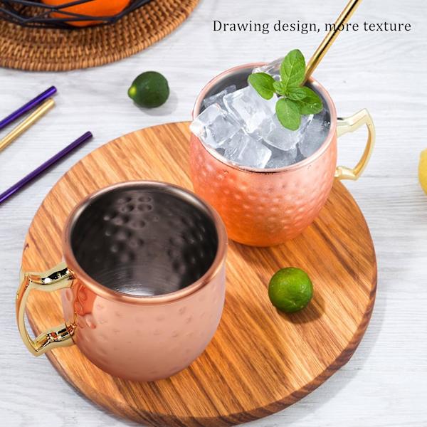 Mini 2oz Rustfrit Stål Moscow Mule Kop Espresso Mini Kop Kobberbelagt Kop Shot Kop Sæt