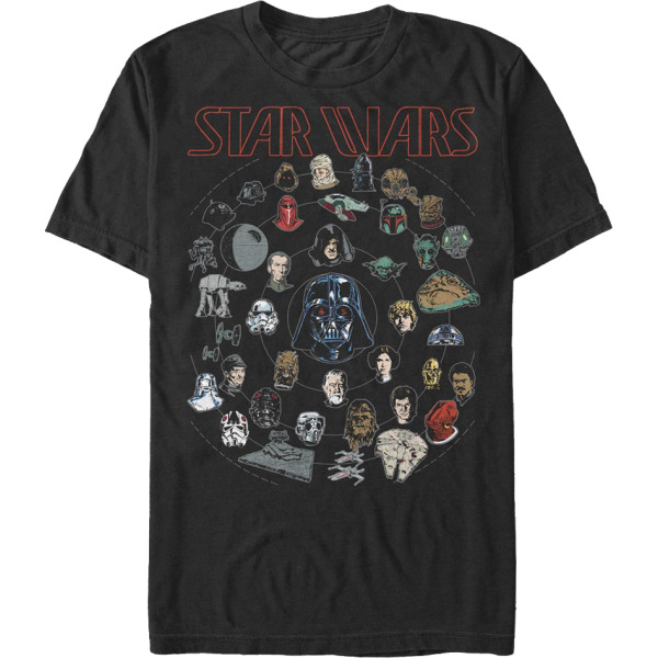 Galactic Rotation Star Wars T-skjorte XL