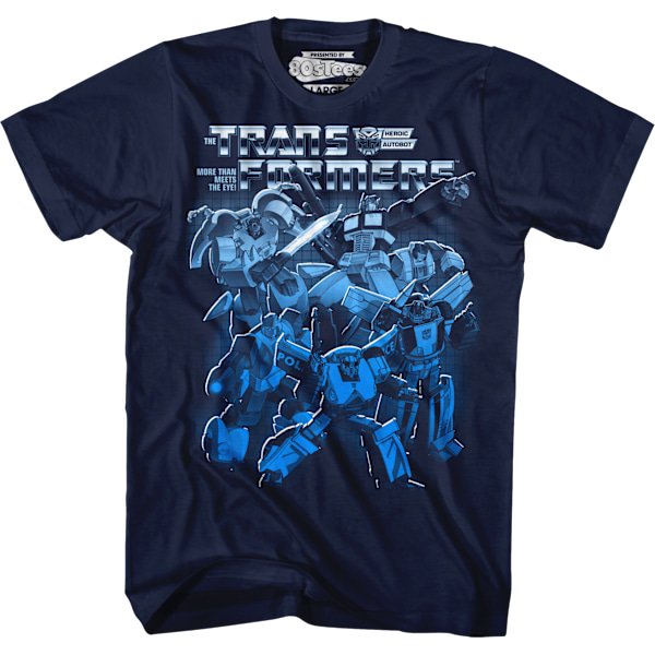 Autobots Blå Collage Transformers T-skjorte M