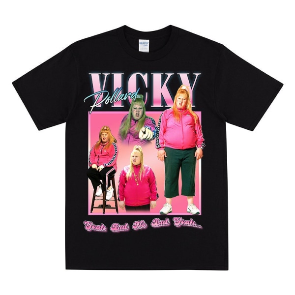 VICKY POLLARD T-shirt för Brittiska Komedifans Black S