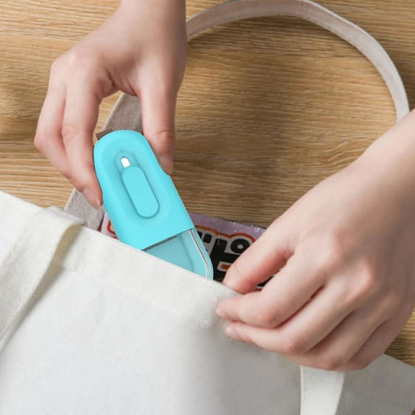 Mini Bag Sealer, 2-i1 Portabel Sealer och Cutter, Vacuum Sealer, Handhållen Sealer för hemmabruk