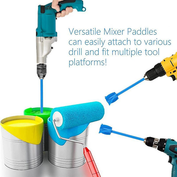 2-pack Resinblandare Paddel, Epoxi Blandare Tillbehör för Borr, Återanvändbar Färgblandare för Epoxi, C