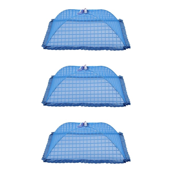 Set med 3 fyrkantigt mesh -skärmparaply cover Mesh -tält Återanvändbart och hopfällbart 72x51cm Picknick/B