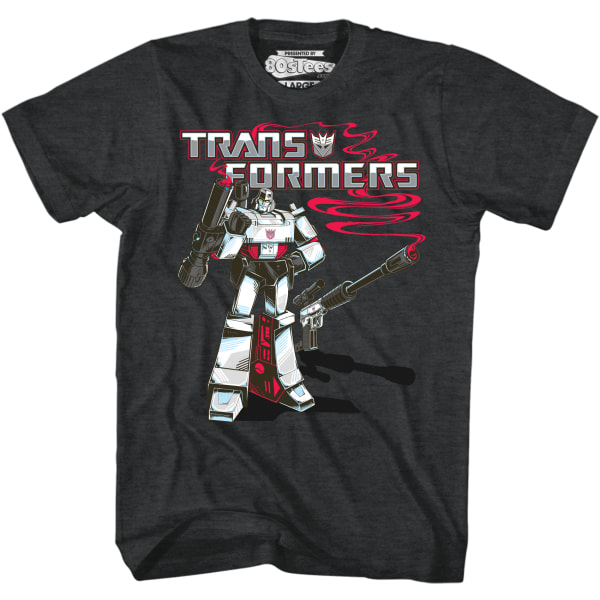 Musta Heather Megatron Transformers T-paita S