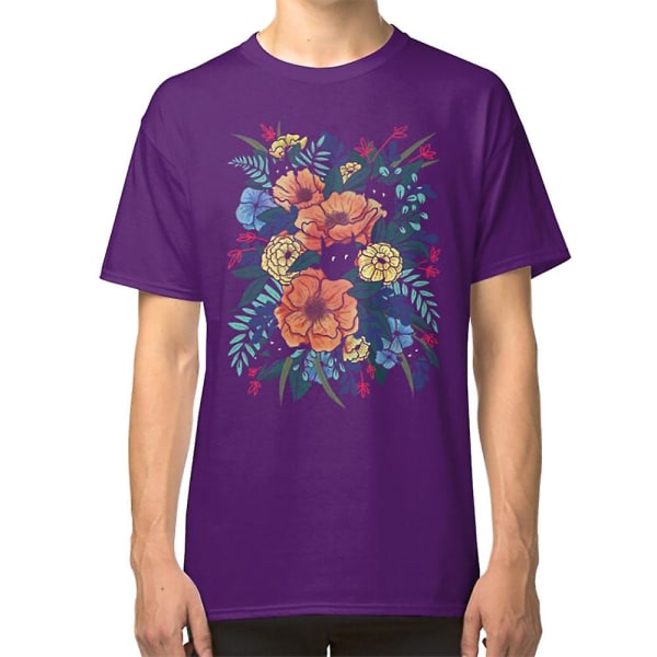 Wild Flowers T-shirt purple XL