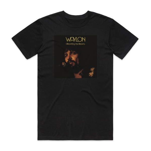 Waylon Jennings Dreaming My Dreams Album Cover T-Shirt Svart M