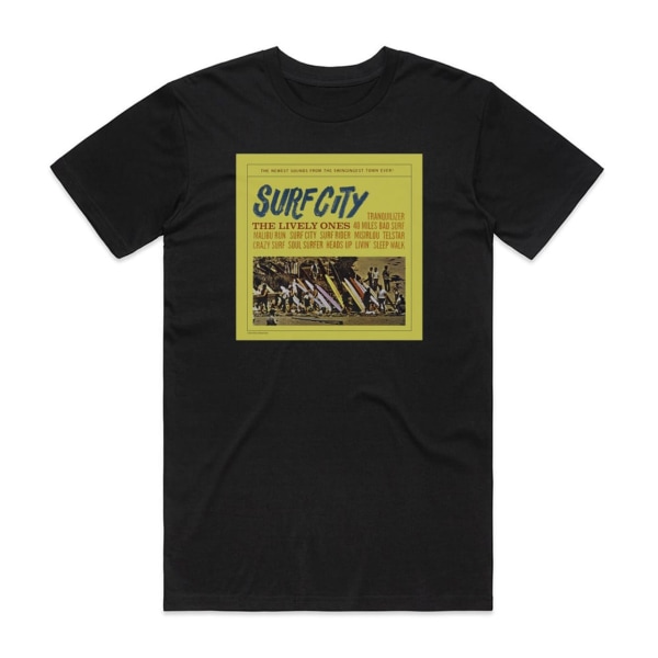 The Lively Ones Surf City Album Cover T-Shirt Black XXL