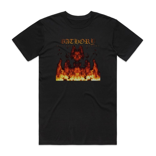 Bathory Destroyer Of Worlds Album Cover T-Shirt Svart XXL