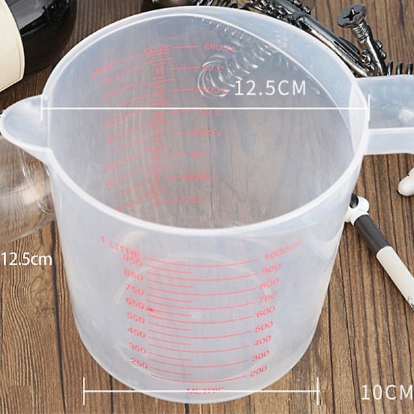 1000 ml Mätkoppar Bakverktyg Köksredskap Högkvalitativ Plast Mätkoppar Verktygskoppar