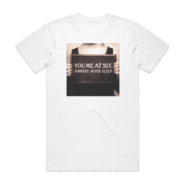 You Me At Six Sinners Never Sleep Album Cover T-shirt Vit XXL