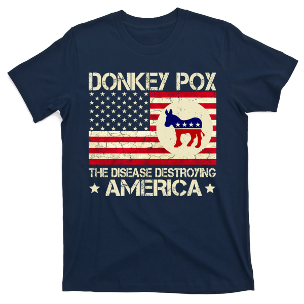 Donkey Pox - Sygdommen der ødelægger Amerika - Sjov Anti Biden T-shirt M