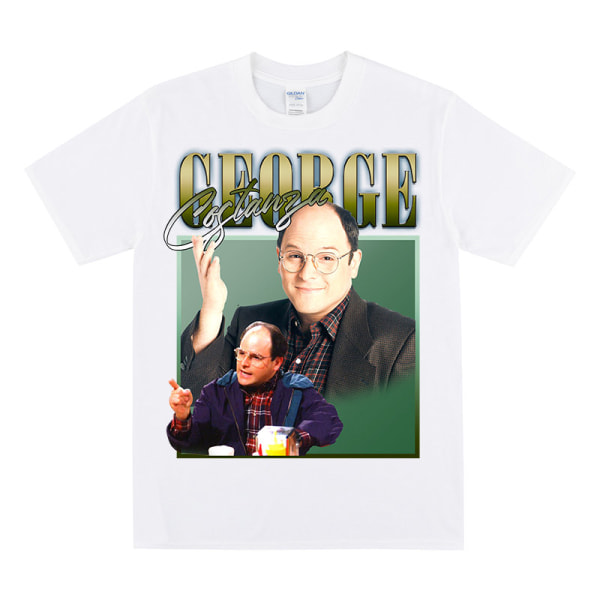 GEORGE COSTANZA -kunnianosoitus T-paita Seinfeld-faneille White XXXL