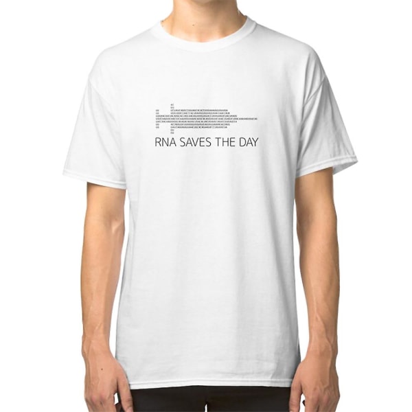 RNA SAVES THE DAY (black text design) T-shirt XXXL