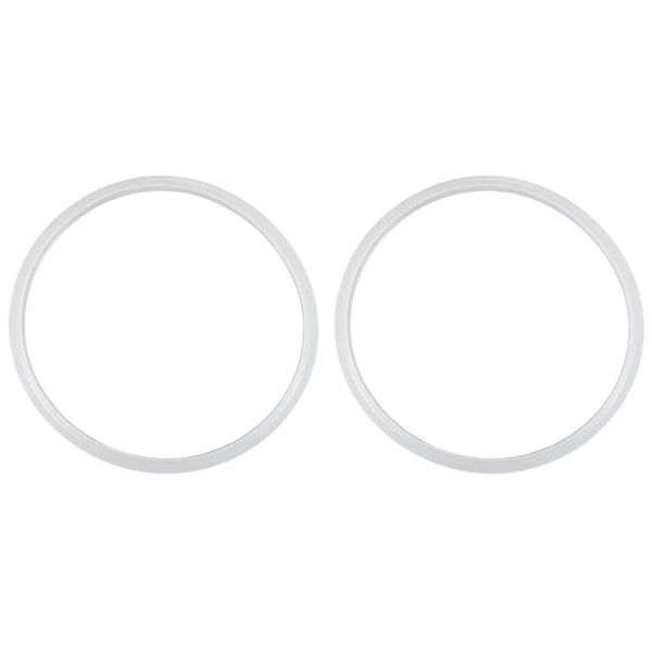 2 st. lufttäta tätningsringar för tryckkokare, innerdiameter 22 cm, vit