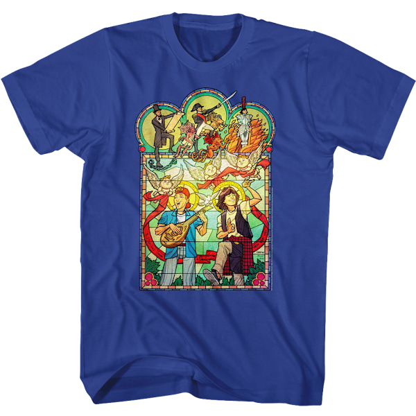 Färgat glas Bill och Ted's Excellent Adventure T-shirt XXL