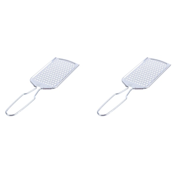 2X Rustfrit Stål Multifunktionelt Husholdningsudstyr Håndholdt Buet Rivjern Papir Shredder Ingefær Kartoffel Ost Køkken