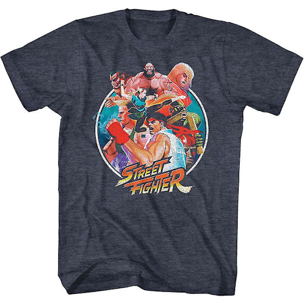 Collage Street Fighter T-shirt XL