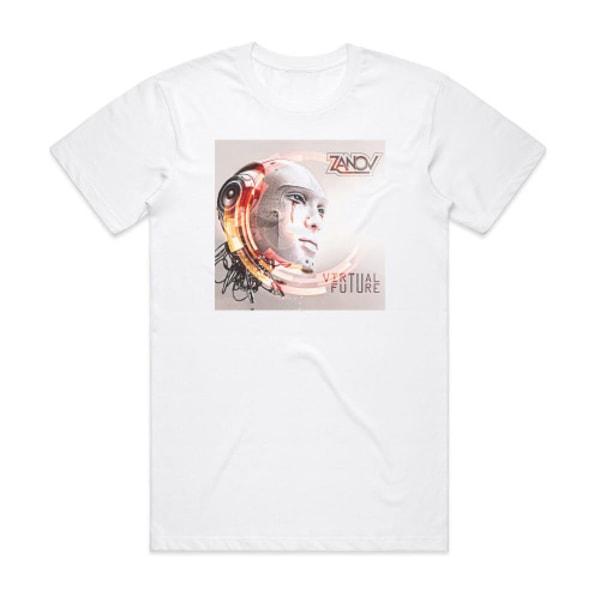 Zanov Virtual Future Album Cover T-shirt Hvid L