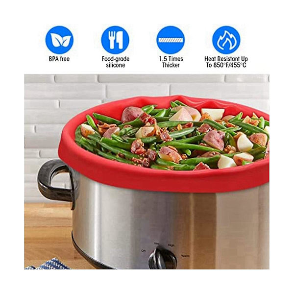 Ångkokare Foder Reusable Delare, Säker Silikon Matlagnings Påsar, Passar 7-8 Kvarts Oval eller Rund Krukor 2