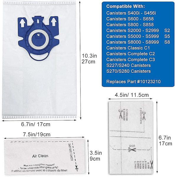 Pölypussi Gn-imurille Complete C3, Complete C2, Classic C1, S400, S600, S800