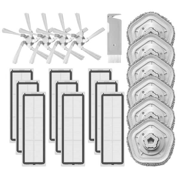 Bot W10 Robotdammsugare Sidoborste Filter och Moppduk Ersättningstillbehör