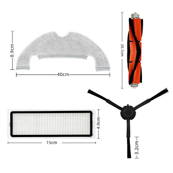 For Bot Z10 Pro / L10 Plus Tarvikkeet HEPA-suodattimelle, pääharjalle, moppiin, robotti-imurille