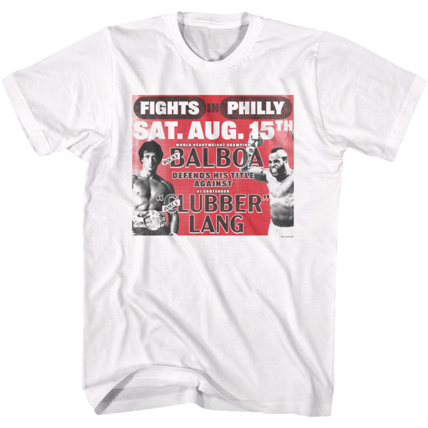 Slåss i Philly Rocky Balboa vs Clubber Lang Rocky T-Shirt XL