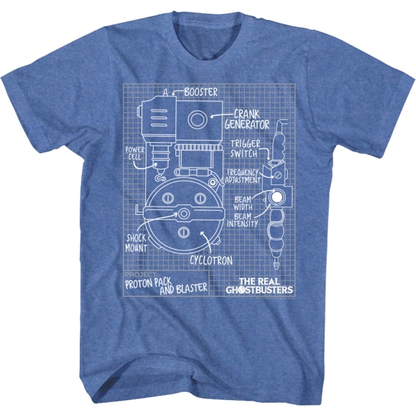 Proton Pack Skema Real Ghostbusters T-shirt L