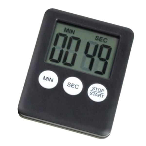 Smal LCD Digital Skärm Kök Timer Kvadratisk Matlagning Nedräkning Alarm Klocka Magnet Klocka