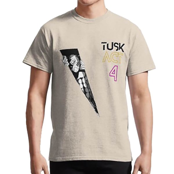 Johhny Joestar Tusk Act 4 Svart Guld Lila Design T-shirt white XL