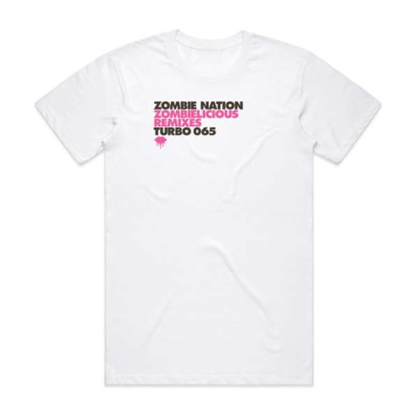 Zombie Nation Zombielicious Remixes Album Cover T-Shirt Hvid XL