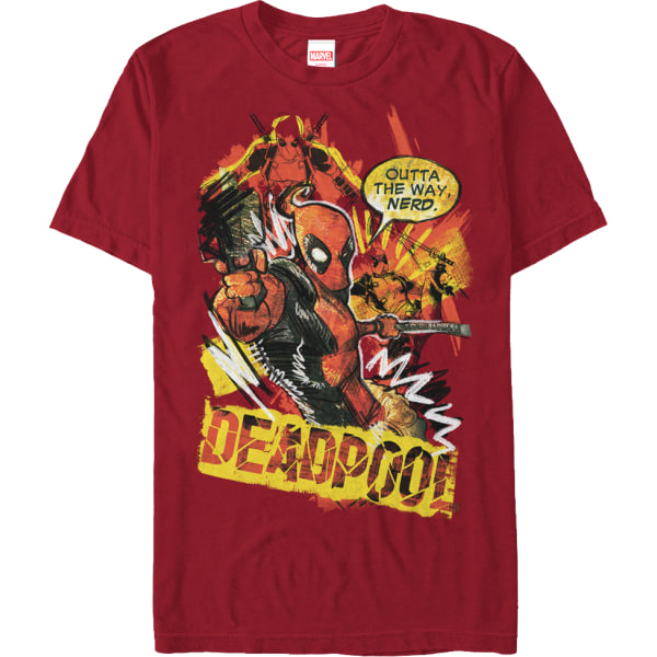 Outta The Way Nerd Deadpool T-paita Uusi XXL