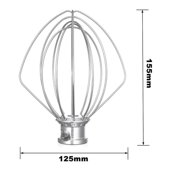 Rostfritt stålvisp för köksmaskin 5k452ww 5Ksm90-5Ksm185
