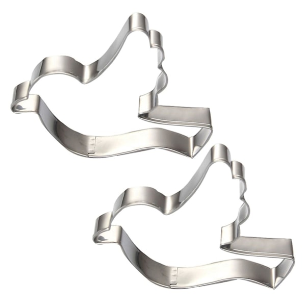 2 stk. Rustfrit Stål Novelty Cookie Cutter Kageforme, Velegnet til Forskellige Anledninger