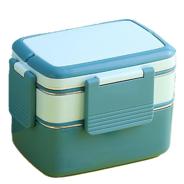 Rostfritt stål lunchbox för barn, bärbar läckagesäker lunchbox med bestick, matförvaringsbehållare